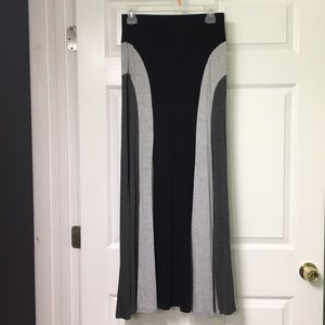 Black and Grey Maxi Skirt